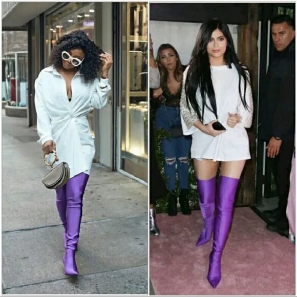 Balenciaga Knife Point Thigh high boot Purple size 36EU/6US NEW - Picture 1 of 12